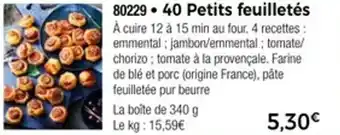 Thiriet 40 petits feuilletés offre