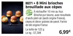 Thiriet 8 mini brioches brouillade aux cèpes offre