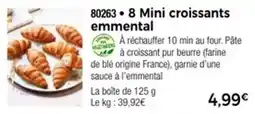 8 mini croissants emmental