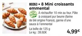 Thiriet 8 mini croissants emmental offre