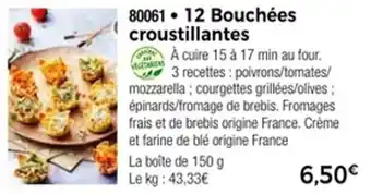 Thiriet 12 bouchées croustillantes offre