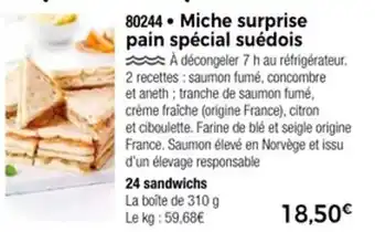 Thiriet Miche surprise pain spécial suédois offre