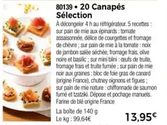 Thiriet 20 canapés sélection offre