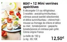 Thiriet 12 mini verrines apéritives offre