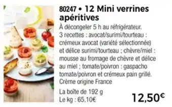 Thiriet 12 mini verrines apéritives offre