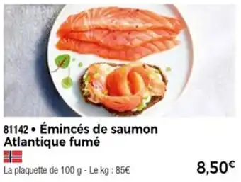 Thiriet Émincés de saumon atlantique fumé offre