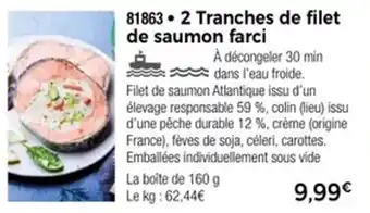 Thiriet 2 tranches de filet de saumon farci offre