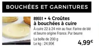 Thiriet 4 croûtes à bouchées à cuire offre
