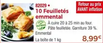 Thiriet 10 feuilletés emmental offre