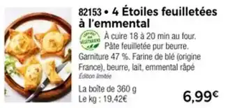 Thiriet 4 étoiles feuilletées à l'emmental offre