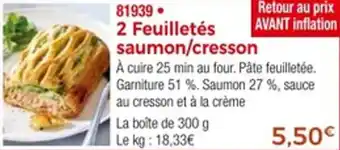 Thiriet 2 feuilletés saumon cresson offre