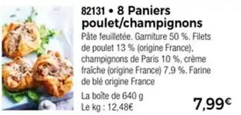 Thiriet 8 paniers poulet champignons offre