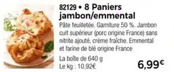 Thiriet 8 paniers jambon emmental offre