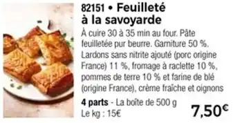 Thiriet Feuilleté à la savoyarde offre