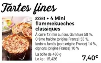 Thiriet 4 mini flammekueches classiques offre