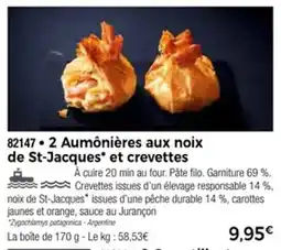 Thiriet 2 aumônières aux noix de st-jacques et crevettes offre
