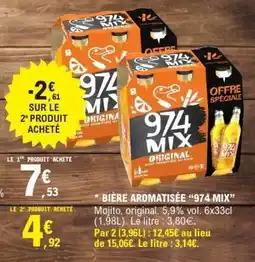 E.Leclerc BIÈRE AROMATISÉE '974 MIX' offre