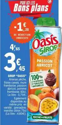 E.Leclerc Oasis Sirop Passion Abricot offre