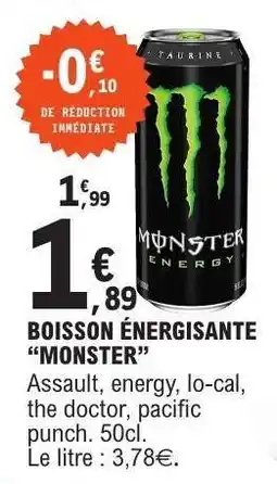 E.Leclerc Boisson Energisante Monster offre