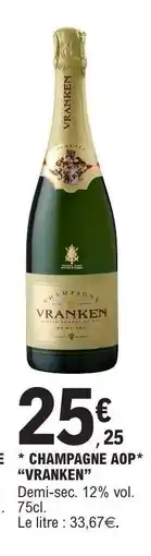 E.Leclerc CHAMPAGNE AOP VRANKEN offre