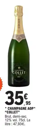 E.Leclerc CHAMPAGNE AOP COLLET offre
