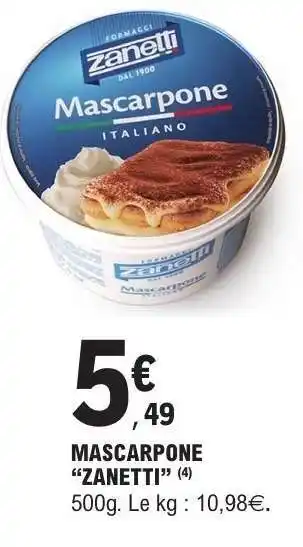 E.Leclerc Mascarpone Zanetti offre