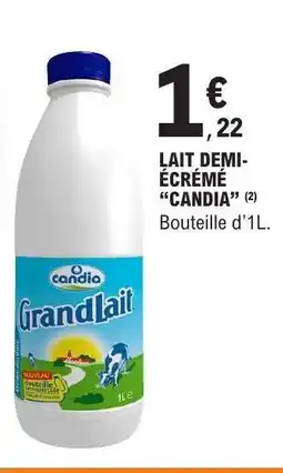 E.Leclerc Lait Demi-Écrémé 'Candia' offre
