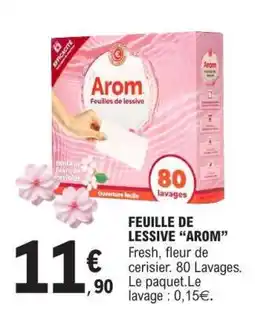 E.Leclerc FEUILLE DE LESSIVE “AROM” offre