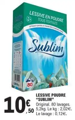 E.Leclerc LESSIVE POUDRE SUBLIM offre