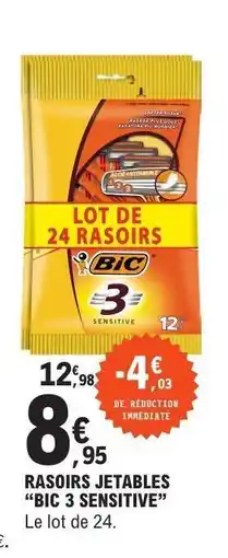 E.Leclerc Rasoirs Jetables Bic 3 Sensitive offre