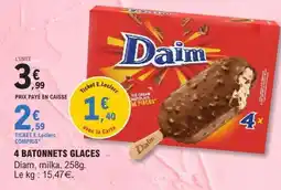 E.Leclerc Daim 4 Batonnets Glaces offre