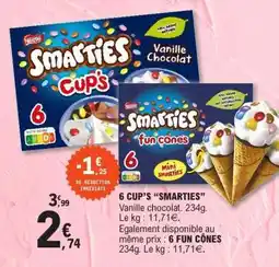 E.Leclerc 6 CUP'S “SMARTIES” offre