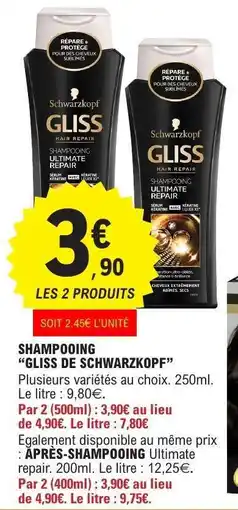 E.Leclerc Shampooing Gliss de Schwarzkopf offre