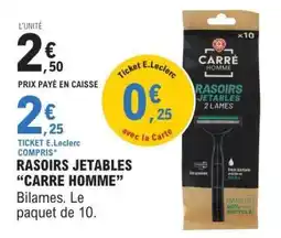 E.Leclerc RASOIRS JETABLES “CARRE HOMME” offre
