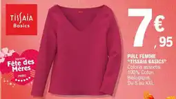 E.Leclerc PULL FEMME TISSAIA BASICS offre