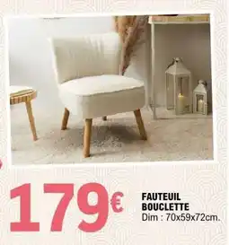 E.Leclerc FAUTEUIL BOUCLETTE offre