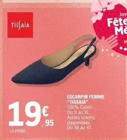 E.Leclerc ESCARPIN FEMME “TISSAIA” offre