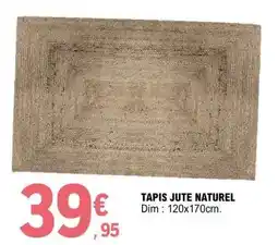 E.Leclerc TAPIS JUTE NATUREL offre