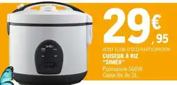 E.Leclerc Cuiseur à riz Simeo offre