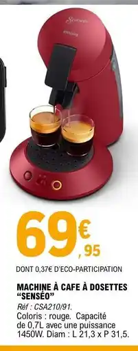 E.Leclerc MACHINE À CAFE À DOSETTES SENSEO offre