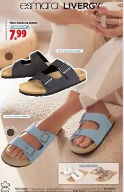 Lidl Mules femme ou homme offre