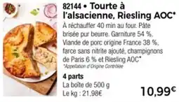 Thiriet Tourte à l'alsacienne riesling aoc offre