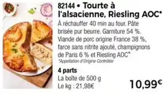 Thiriet Tourte à l'alsacienne riesling aoc offre