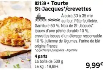 Thiriet Tourte st jacques crevettes offre
