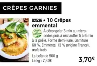 Thiriet 10 crêpes emmental offre