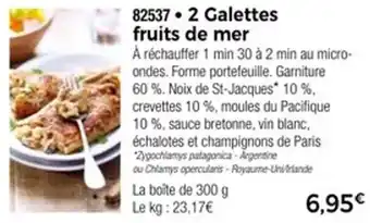 Thiriet 2 galettes fruits de mer offre
