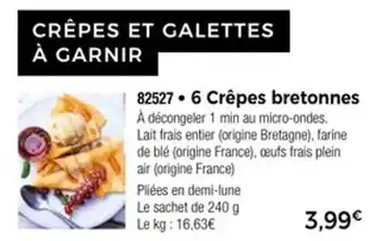Thiriet 6 crêpes bretonnes offre