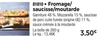 Thiriet Fromage saucisse moutarde offre