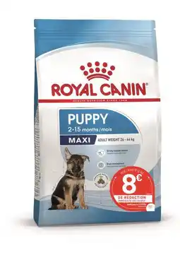 Gamm vert Croquettes Puppy Maxi Royal Canin offre