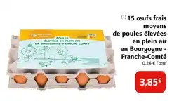 Colruyt 15 œufs frais moyens de poules offre